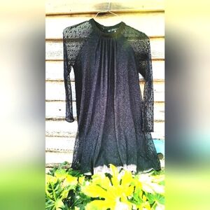 Elegant Zara Black Lace Dress-L